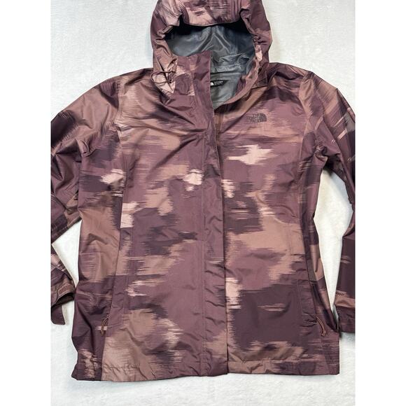 The North Face Venture 2 Rain Jacket XXL Maroon Abstract Print Waterproof Hooded - Picture 1 of 13